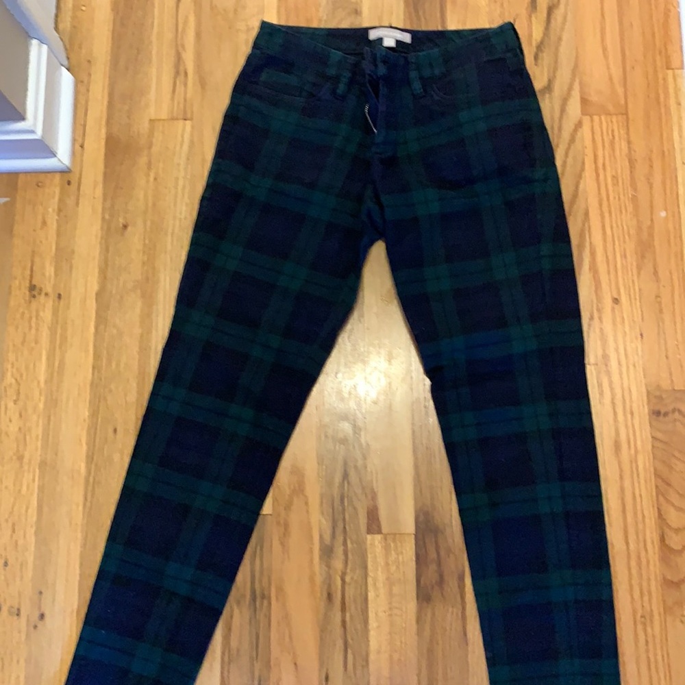 Black watch plaid pants